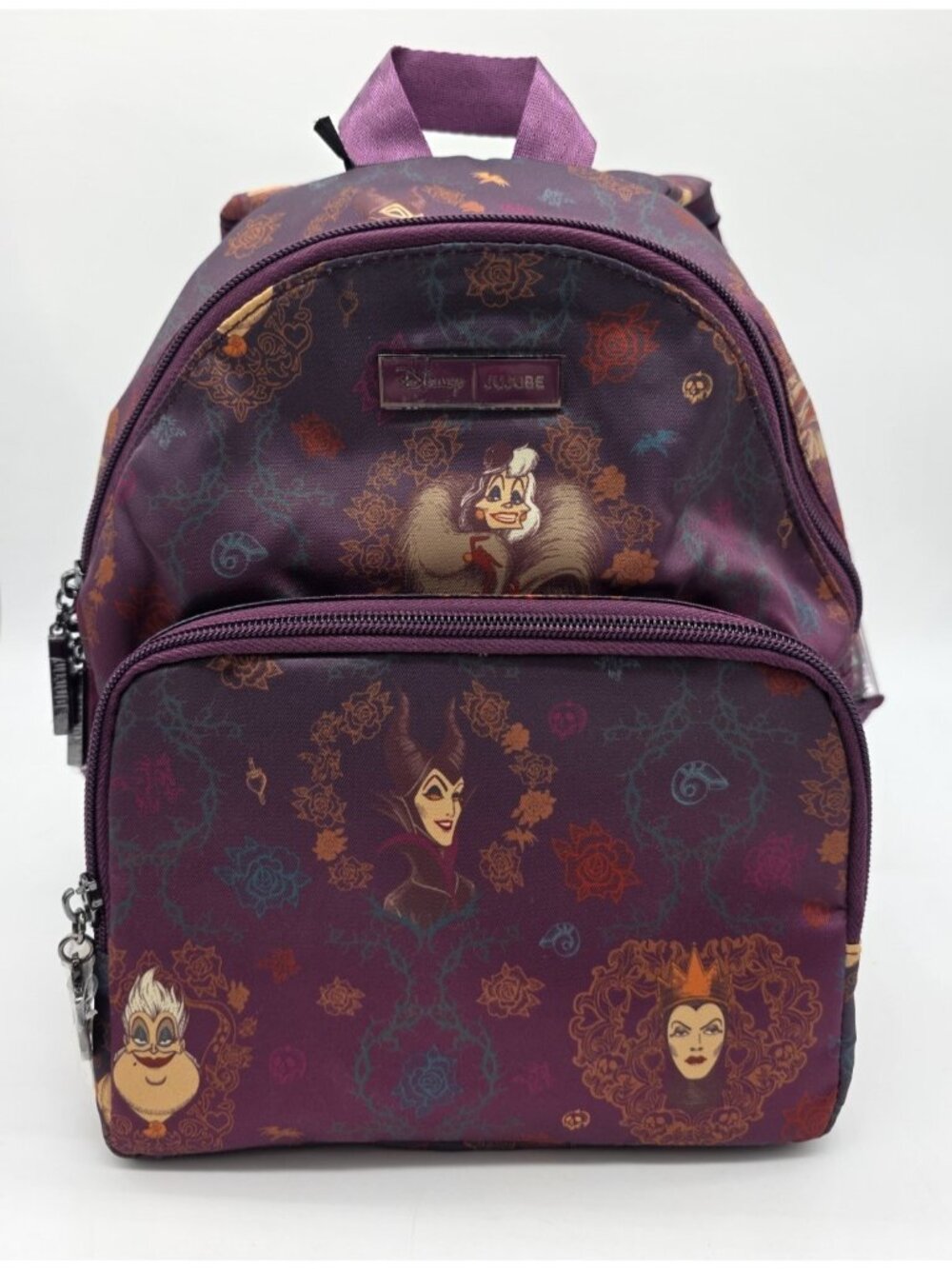 Disney  JuJuBe Backpack Purple Villains Maleficent Cruella Ursula Mini Bag Purse